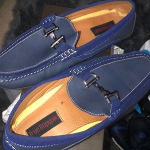 Slightly Worn blue Loafers Men size 11